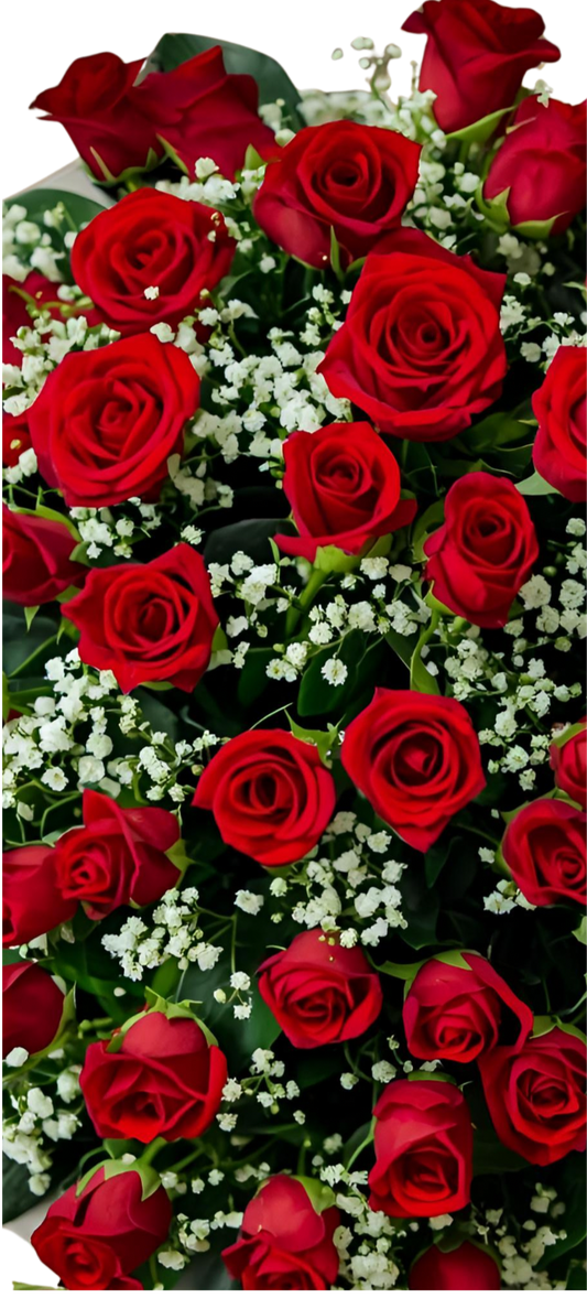 Red Rose Coffin | Casket Spray