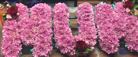 MUM Letters Funeral  Flowers