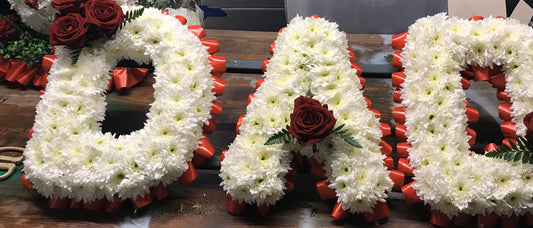 DAD Letters Funeral  Flowers