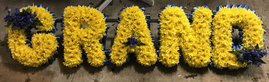 Grandad  Flowers Funeral Letters